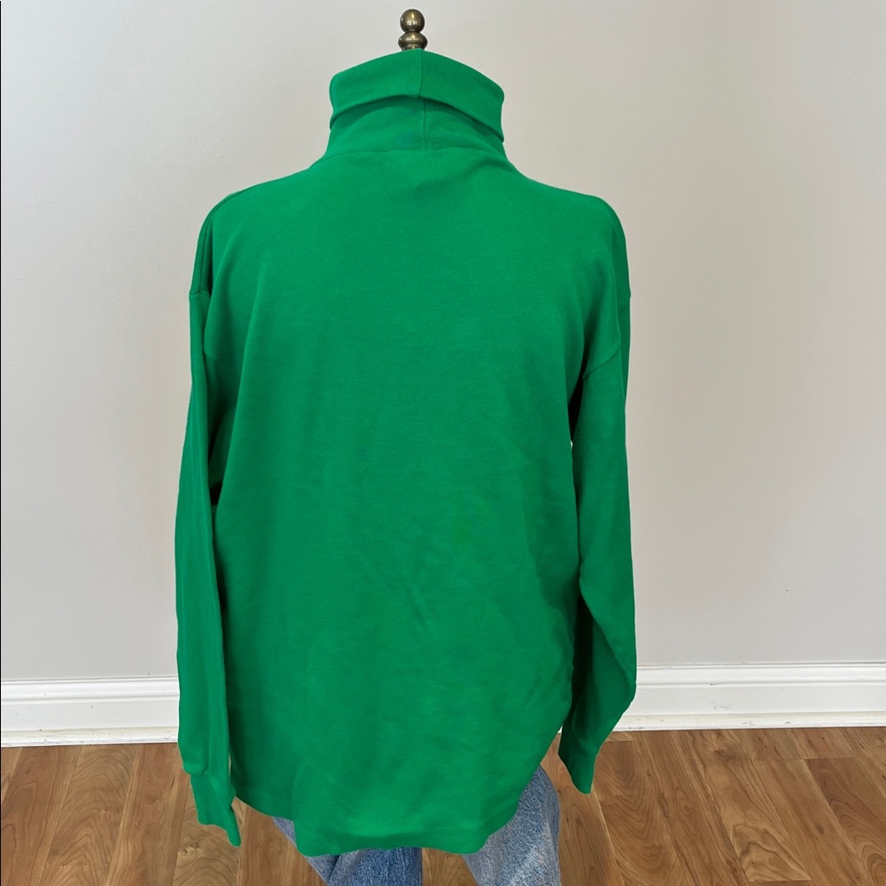 The Eagle’s Eye vintage bright green 100% cotton turtleneck size XL - Picture 4 of 8